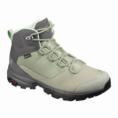 Női Salomon OUTWARD GORE-TEX Túrabakancs SA6013985 Zöld/Szürke